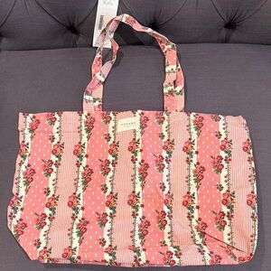 Sezane Pink Floral Tote Bag Never Worn